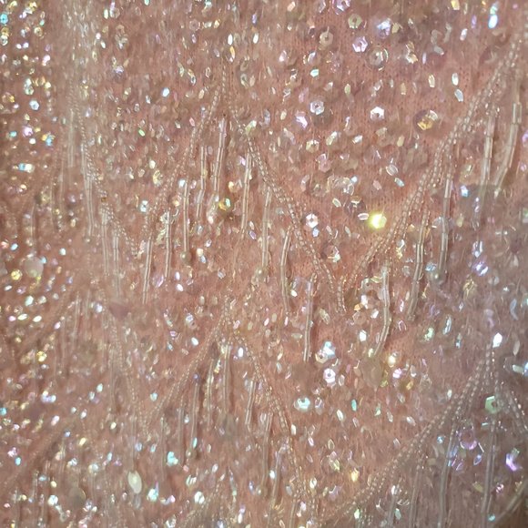 Stunning vintage wool beaded sequin top - Picture 3 of 13